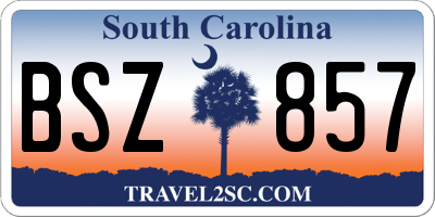 SC license plate BSZ857