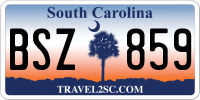 SC license plate BSZ859
