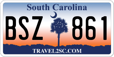SC license plate BSZ861