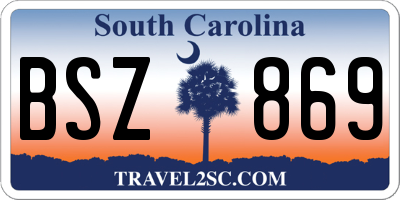 SC license plate BSZ869