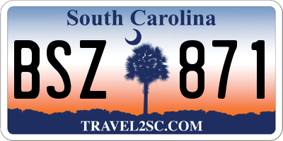 SC license plate BSZ871