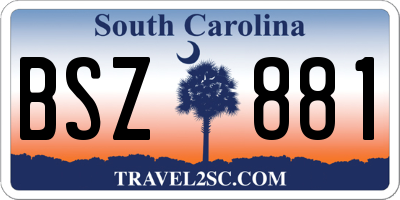 SC license plate BSZ881