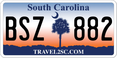 SC license plate BSZ882
