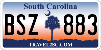 SC license plate BSZ883