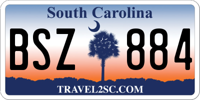 SC license plate BSZ884