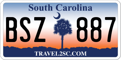 SC license plate BSZ887