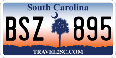 SC license plate BSZ895