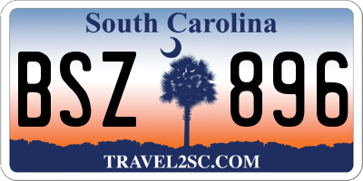 SC license plate BSZ896