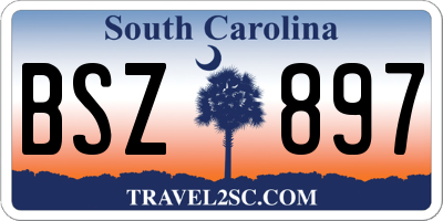 SC license plate BSZ897