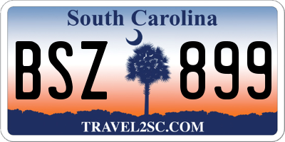 SC license plate BSZ899