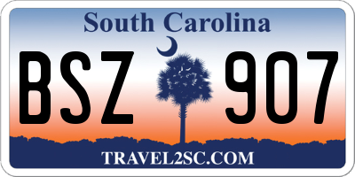 SC license plate BSZ907