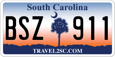 SC license plate BSZ911