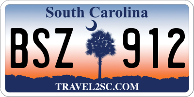 SC license plate BSZ912