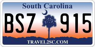 SC license plate BSZ915