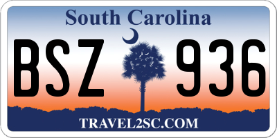 SC license plate BSZ936