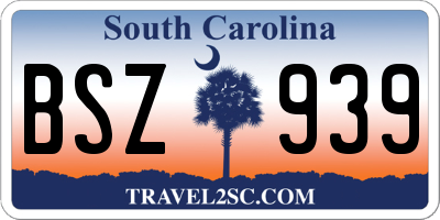 SC license plate BSZ939