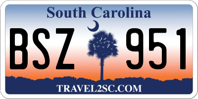 SC license plate BSZ951