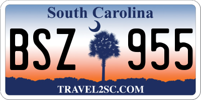 SC license plate BSZ955