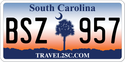 SC license plate BSZ957