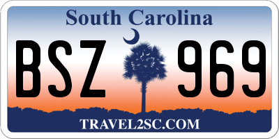 SC license plate BSZ969