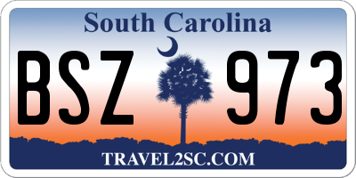 SC license plate BSZ973