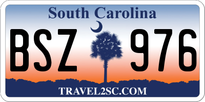 SC license plate BSZ976