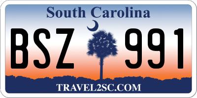 SC license plate BSZ991