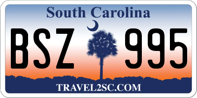 SC license plate BSZ995