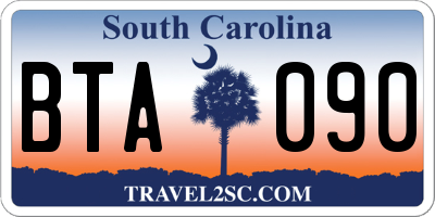 SC license plate BTA090