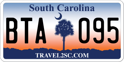 SC license plate BTA095