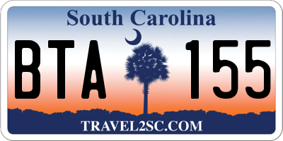 SC license plate BTA155