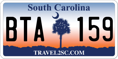 SC license plate BTA159