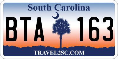SC license plate BTA163