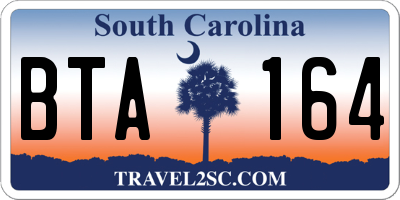 SC license plate BTA164