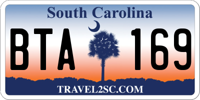 SC license plate BTA169