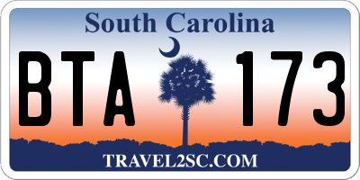 SC license plate BTA173