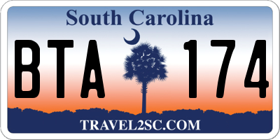 SC license plate BTA174