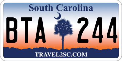 SC license plate BTA244