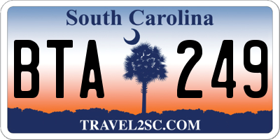 SC license plate BTA249