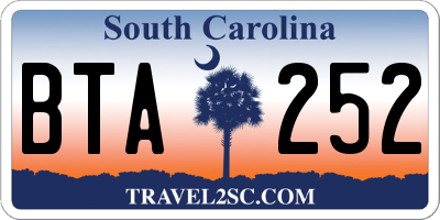 SC license plate BTA252