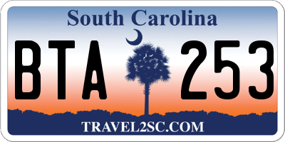SC license plate BTA253