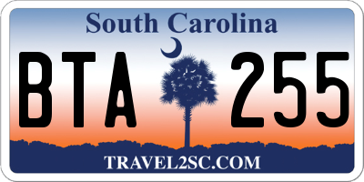 SC license plate BTA255