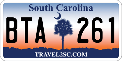 SC license plate BTA261