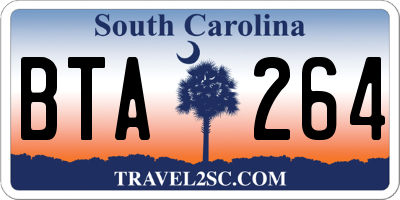 SC license plate BTA264