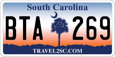 SC license plate BTA269