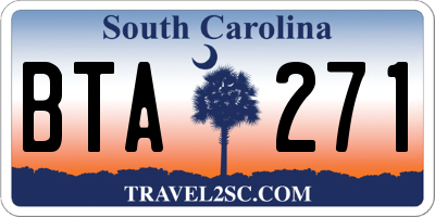 SC license plate BTA271