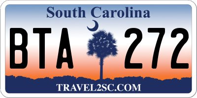 SC license plate BTA272