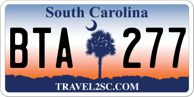 SC license plate BTA277