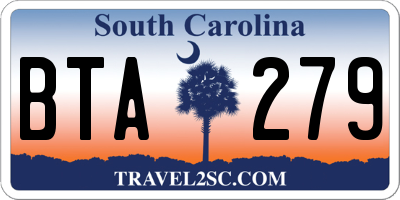 SC license plate BTA279