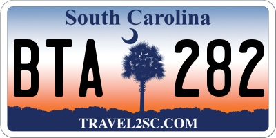 SC license plate BTA282